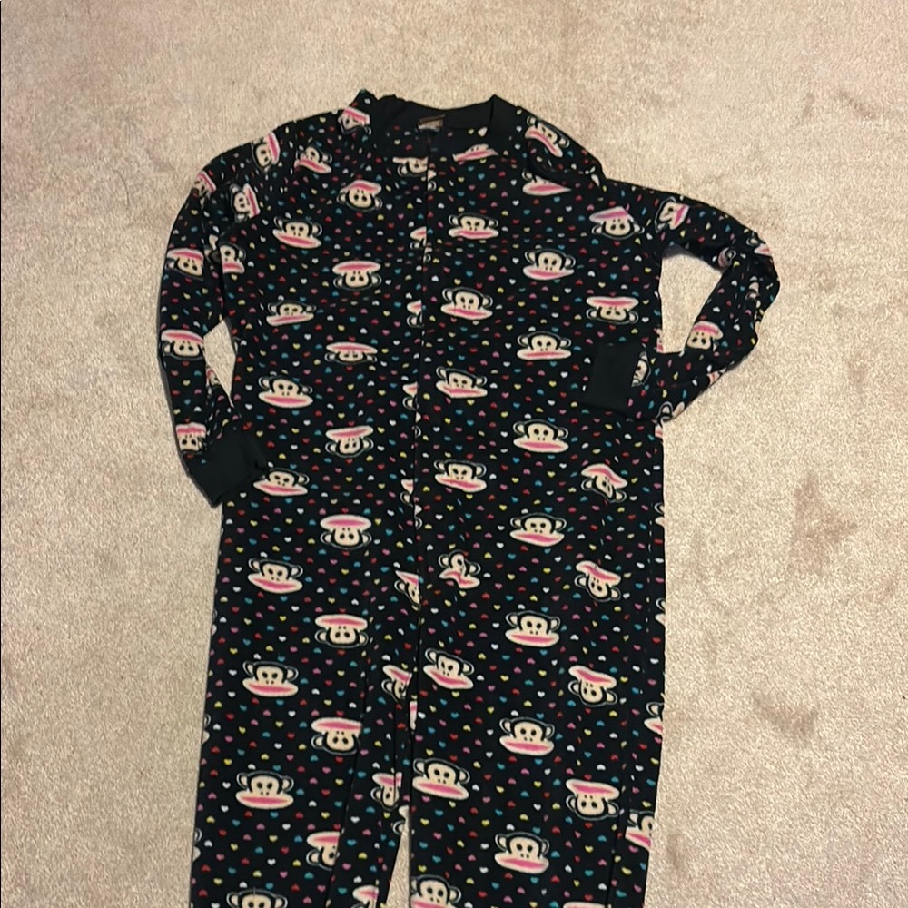 Paul Frank Black Onesie with Monkey and Heart Print Size XLarge